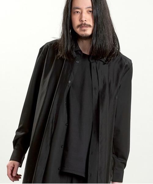 NO ID.（ノーアイディー） シャツ 「NO ID.」Sheer Layered Long Shirt