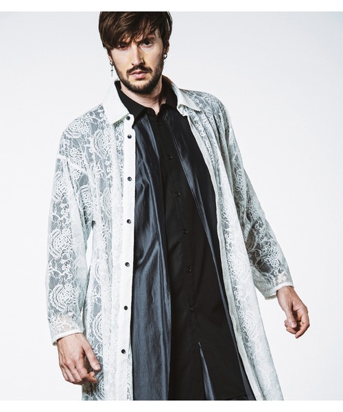 NO ID.（ノーアイディー） シャツ 「NO ID.」Sheer Layered Long Shirt