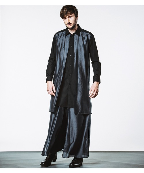 NO ID.（ノーアイディー） シャツ 「NO ID.」Sheer Layered Long Shirt
