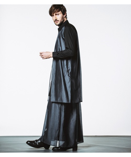 NO ID.（ノーアイディー） シャツ 「NO ID.」Sheer Layered Long Shirt