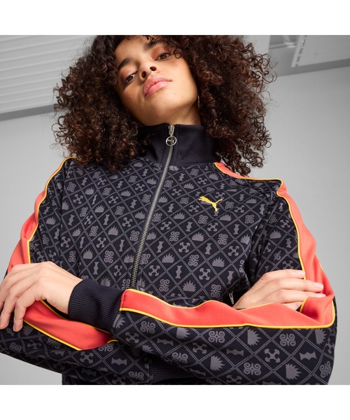 【PUMA】ジャージ　上下セット　人気　ブラック×ピンク　レディース　LL相当 PUMA - PUMAジャージ上下セットアップ バイカラー ブラック