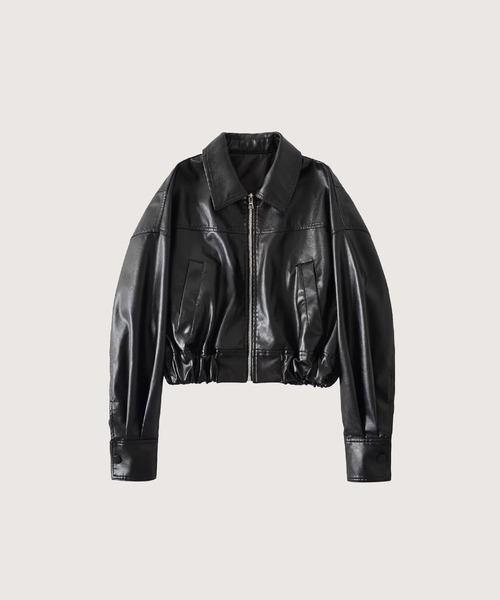 LA POMME petit ラポミ・プチ　PUレザージャケット　 S LA POMME petit ラポミ・プチ PUレザージャケット S - メルカリ