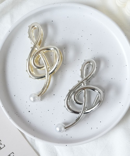 Port ヘアクリップ 「 / ポート 」 音符 モチーフ バンスクリップ
