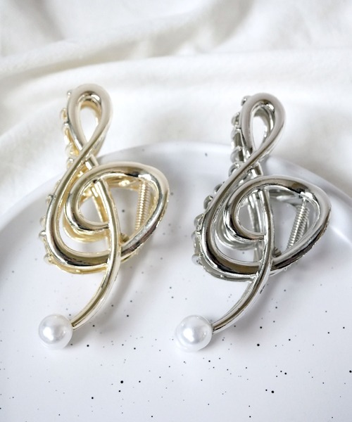 Port ヘアクリップ 「 / ポート 」 音符 モチーフ バンスクリップ