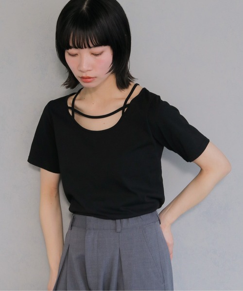 トップス meltthelady neck ribbon tops cheriella tシャツ 「cheriella」ネックデザイントップス NECK DESIGN