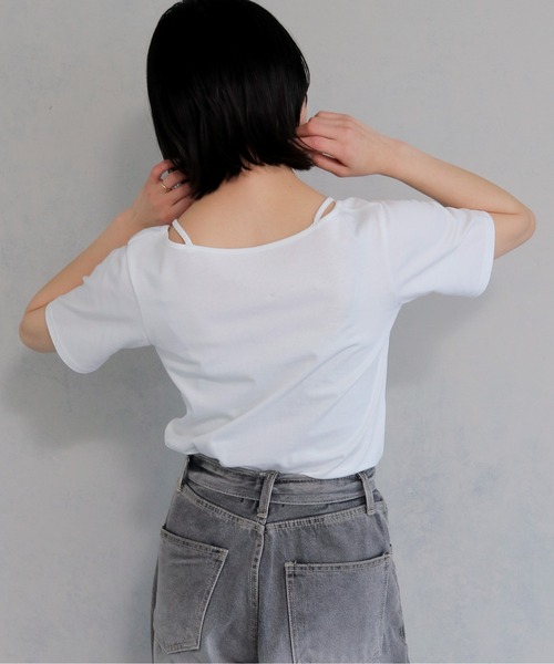 cheriella tシャツ 「cheriella」ネックデザイントップス NECK DESIGN