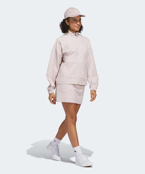 【新品未使用】adidasのレディースゴルフウェア、ブルゾンのMサイズ adidas（アディダス） ブルゾン ジャンバー ギンガムチェック
