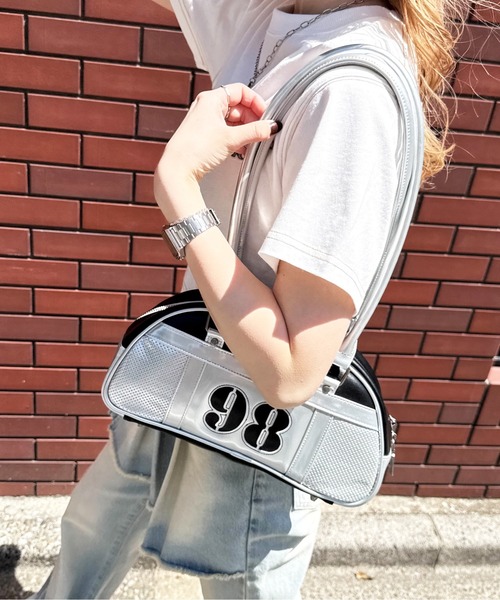 DOUBLE NAME（ダブルネーム） ハンドバッグ エナメルボストンバッグ
