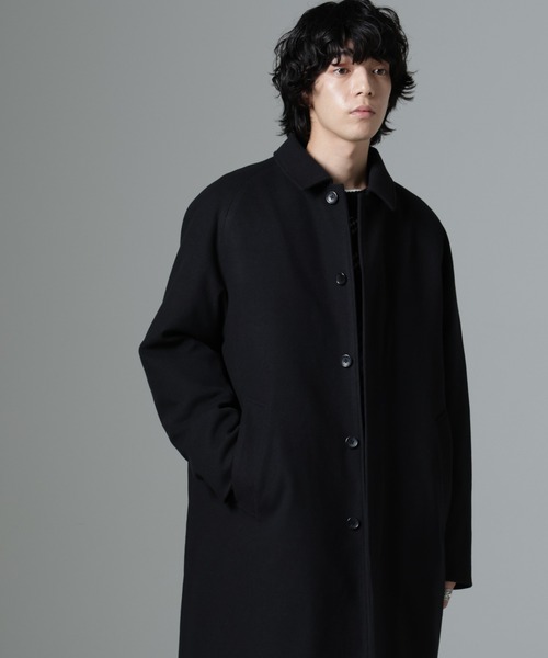 NANO universe【新品】ステンカラーコート ロングコート ブラック L NANO universe（ナノ・ユニバース） ステンカラーコート L ブラック