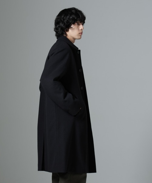 NANO universe【新品】ステンカラーコート ロングコート ブラック L NANO universe（ナノ・ユニバース） ステンカラーコート L ブラック
