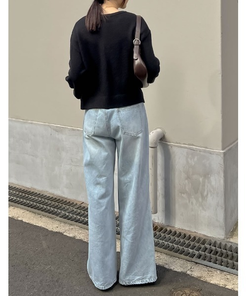 「Re:EDIT」 ニットカーディガン MEDIUM レッド レディース_画像3