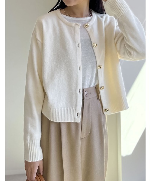 「Re:EDIT」 ニットカーディガン MEDIUM レッド レディース_画像9