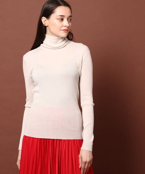 「DRESSTERIOR」 タートルネックニット 36 グリーン レディース_画像2