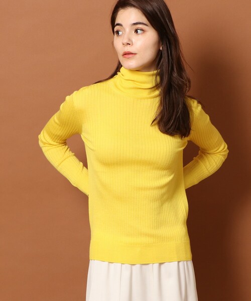 「DRESSTERIOR」 タートルネックニット 36 グリーン レディース_画像3