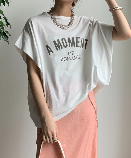 tシャツ A MOMENTタックスリーブTEE レディース