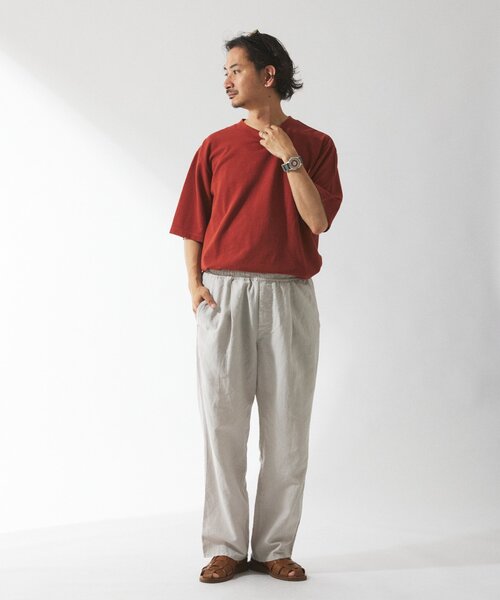 フレンチヴィンテージ レジャーパンツ Vintage PEANUTS パンツ ヨーロピアンフラックス ガーメントダイ