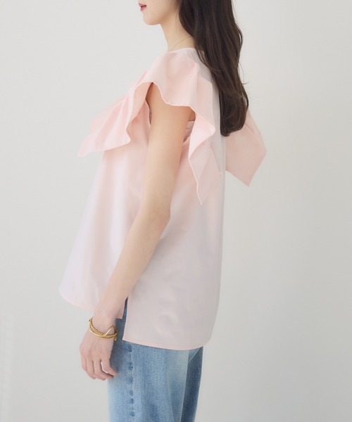 tシャツ 「meeny miny」「インフルエンサーmiiコラボ」”着映え”ラッフルブラウス レディース