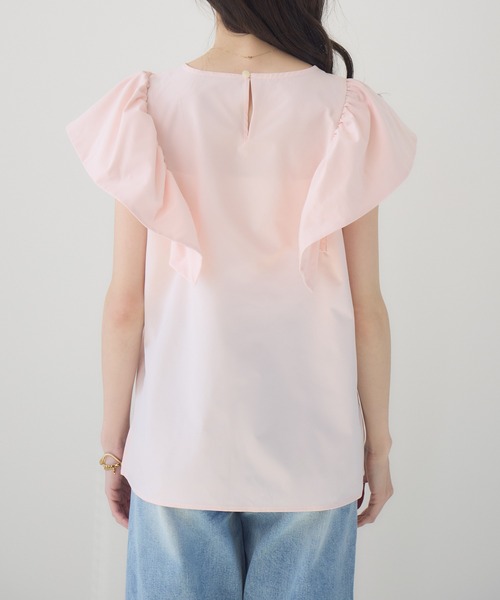 tシャツ 「meeny miny」「インフルエンサーmiiコラボ」”着映え”ラッフルブラウス レディース