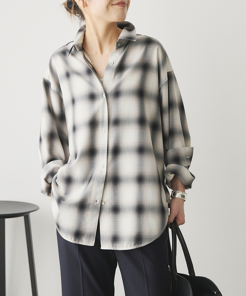 Spick＆Span ブラウス シャツ 「追加」メタルボタンTRチェック