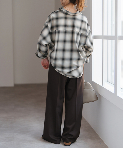 Spick＆Span ブラウス シャツ 「追加」メタルボタンTRチェック