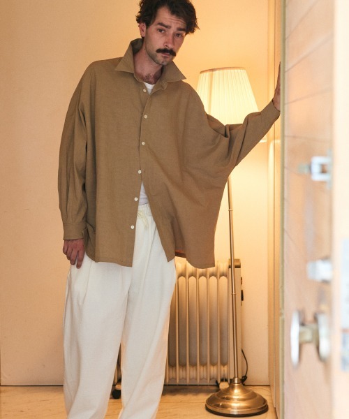 rehacer（レアセル） シャツ : Super Wide Dolman Sleeve Shirt
