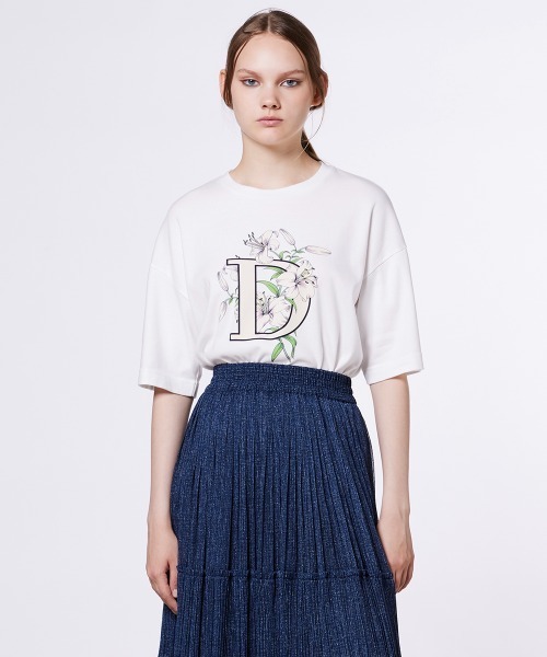 tシャツ DロゴフライスTシャツ レディース