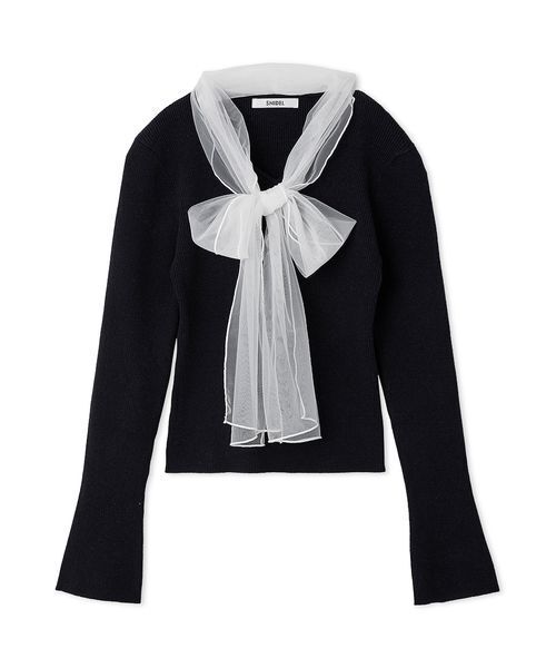 SNIDEL ニュアンスリボンニットプルオーバー SNIDEL（スナイデル） ニット セーター ニュアンスリボンニットプル