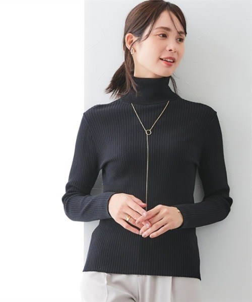 7days Life Styling ニット セーター リブタートルネックニット(乾燥機