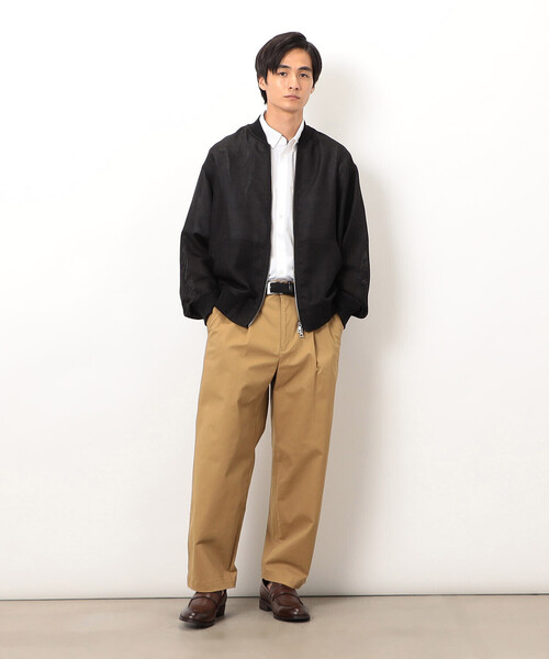【未使用級】COMME CA ISM MA-1 ダウンブルゾン ベージュ M セール】 〈接結/ストレッチ〉 MA-1 ダウンブルゾン （ダウン