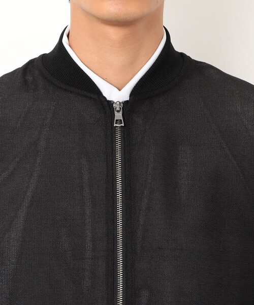 コムサイズム（COMME CA ISM）/カラミメッシュ MA−1ブルゾン COMME CA ISM（コムサイズム） ブルゾン アウター カラミメッシュ MA-1