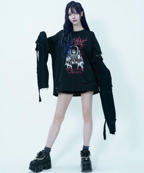 REFLEM（レフレム） tシャツ 「REFLEM/レフレム」レイヤード超ロング