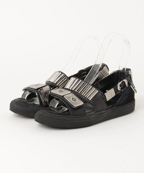 TOGA PULLA サンダル ブラック トーガ プルラ TOGA PULLA TOGA PULLA サンダル Buckle sandals