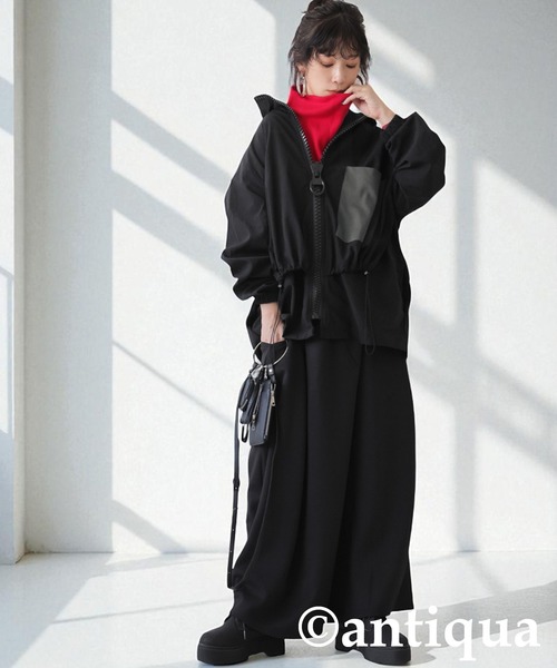antiqua（アンティカ） ブルゾン ジャンバー 2wayビッグファスナー