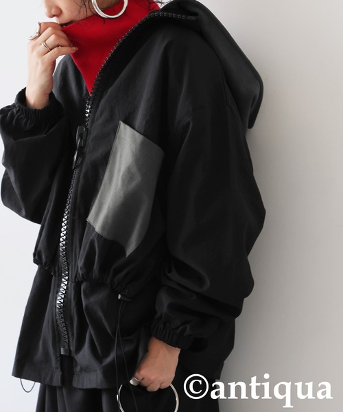 antiqua（アンティカ） ブルゾン ジャンバー 2wayビッグファスナー