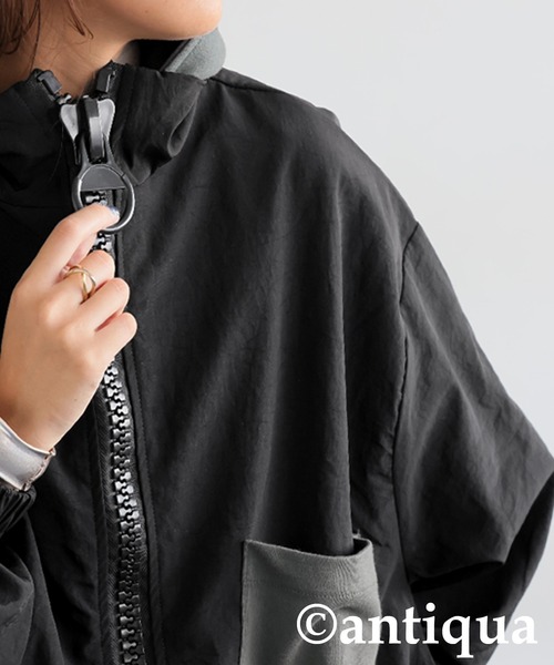 antiqua（アンティカ） ブルゾン ジャンバー 2wayビッグファスナー