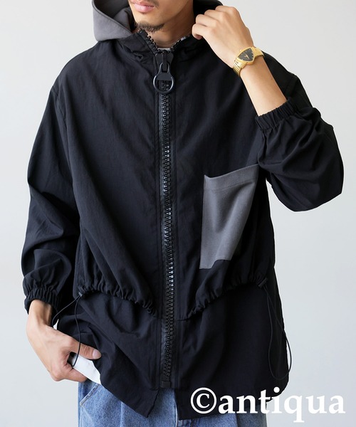 antiqua（アンティカ） ブルゾン ジャンバー 2wayビッグファスナー
