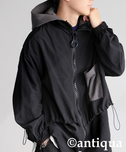 antiqua（アンティカ） ブルゾン ジャンバー 2wayビッグファスナー