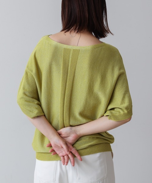 ラメニットプルオーバー Bab ブージュルード トップス Bou Jeloud（ブージュルード） tシャツ ラメニットプルオーバー