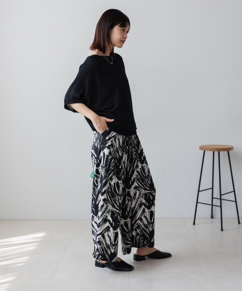 ラメニットプルオーバー Bab ブージュルード トップス Bou Jeloud（ブージュルード） tシャツ ラメニットプルオーバー