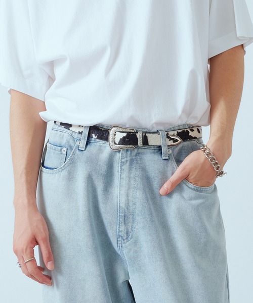 Wrangler（ラングラー） ベルト 「Wrangler」HAIR ON HIDE BELT メンズ
