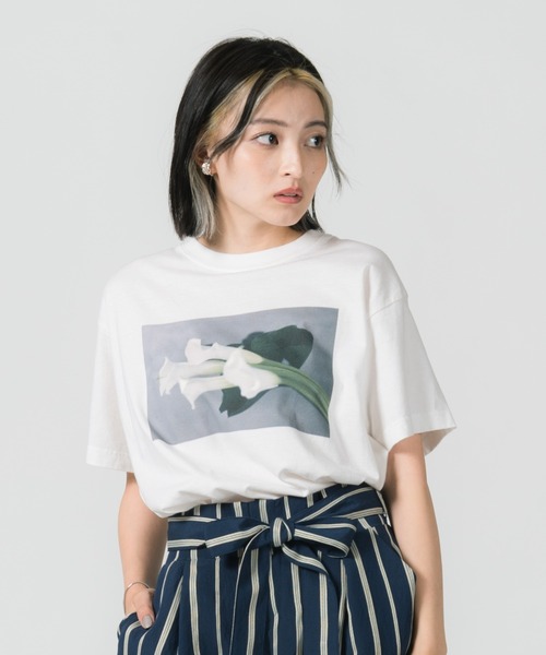 「LAYMEE」 半袖Tシャツ FREE ブラック レディース_画像8