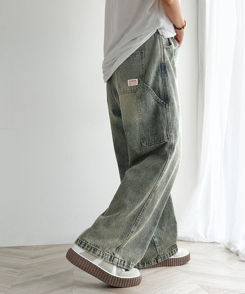 Java 加工デニムパンツ X-LARGE ブルー レディース : ZOZOTOWN Yahoo