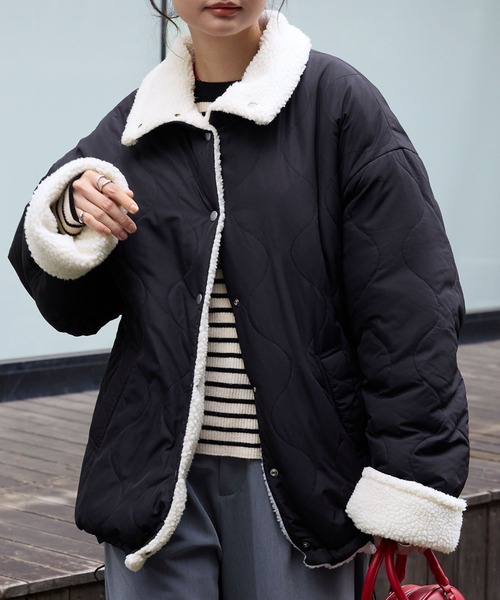 MONO-MART（モノマート） ブルゾン アウター 2WAY リバーシブル ボア