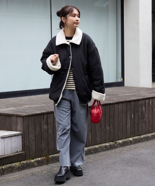 MONO-MART（モノマート） ブルゾン アウター 2WAY リバーシブル ボア