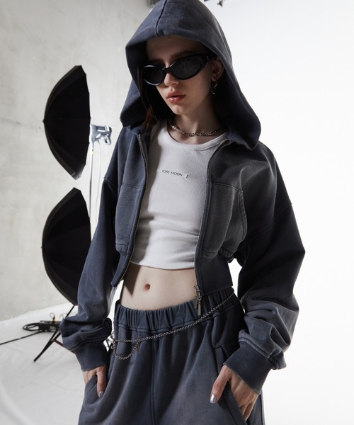 JOSE MOON（ジョゼムーン） パーカー CROP BIO HOODIE/クロップバイオ