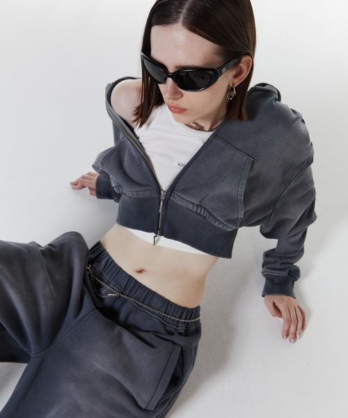 JOSE MOON（ジョゼムーン） パーカー CROP BIO HOODIE/クロップバイオ