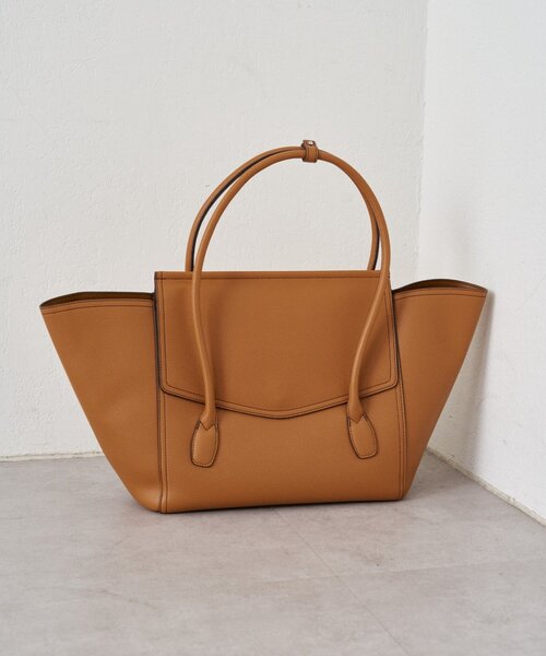 ＆MyuQ ブラウンレザートートバッグ &MyuQ ブラウン バッグ 通勤 レザー トート ショルダー