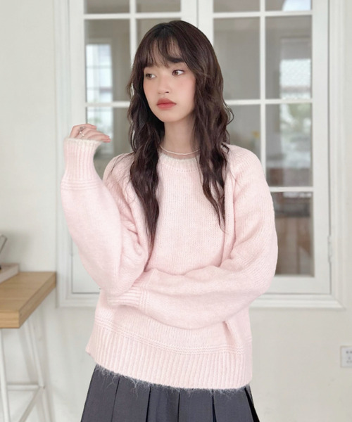 ニット セーター 「Good Riddance」ラグランスリーブ クルーネック