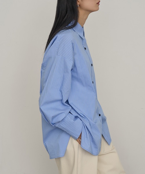 NOGLE ブラウス シャツ 「NOGLE/ノグル」オーバーストライプシャツ