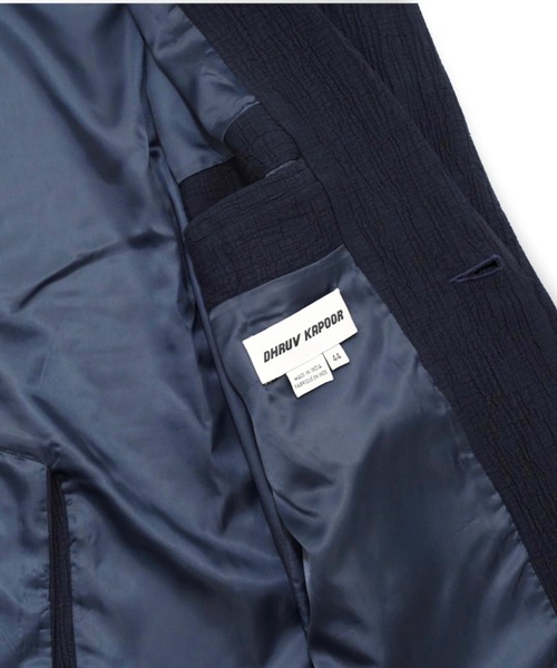 ジャケット テーラードジャケット 「Dhruv Kapoor」 TEXTURED MAXI BLAZER メンズ レディースの画像